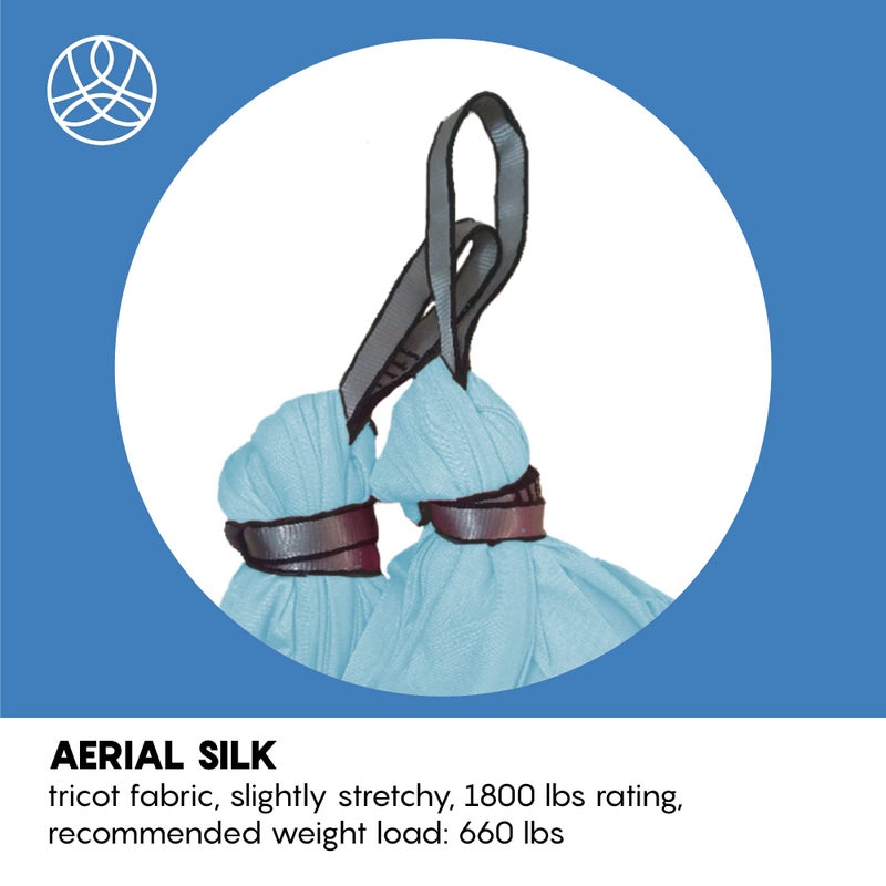 aum active Aerial Silk Yoga Hammock & Swing for Home, Inversion Exercises, Starter Kit for All Levels - Durable with Extension Straps, Carabiners, and Pose Guide - Image 2